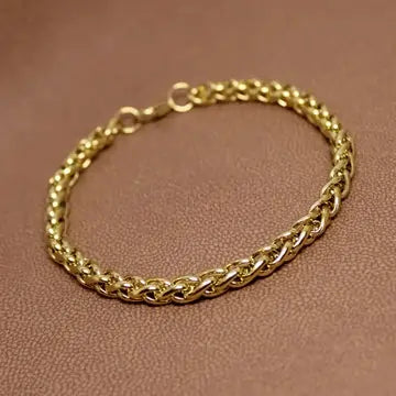 Round Wheat Bracelet For Men (8 Inch)